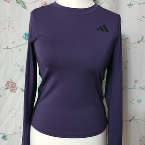Adidas Women's Dark Purple Long Sleeve Tee